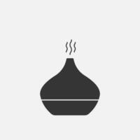 Aroma Diffuser icon. Bamboo chopstics in the bottle, home smell, perfume. Spa concept. Vector