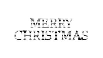 Merry christmas ascii word animation on black background. Ascii art code symbols with shining and glittering sparkles effect backdrop. Attractive attention promo. video