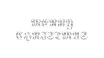 Merry christmas ascii word animation on white background. Ascii art code symbols with shining and glittering sparkles effect backdrop. Attractive attention promo. video