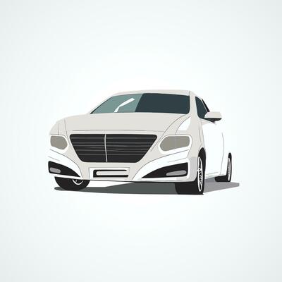 Flat design Hand drawn car illustration