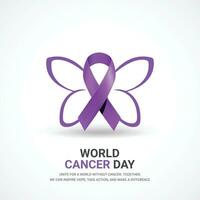 World cancer day creative design for social media post vector