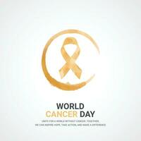 World cancer day creative design for social media post vector