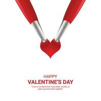 Vector happy Valentine's Day creative design Feb 14 for social media post