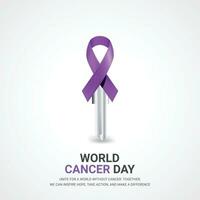 World cancer day creative design for social media post vector