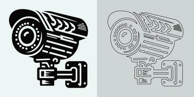 Set of security or surveillance camera icons. CCTV camera icon, Vector Graphics. Wireless security camera icon. Black icon illustration for CCTV camera isolated on white background