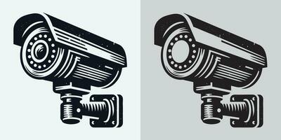 Set of security or surveillance camera icons. CCTV camera icon, Vector Graphics. Wireless security camera icon. Black icon illustration for CCTV camera isolated on white background