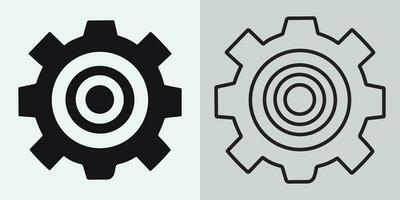 Setting icon vector. Gear or Cog. Settings isolated flat vector icon. Gear symbol. Vector gear tool or button for web application or UI.