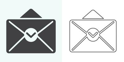 Email envelope icon vector illustration. Mail icon set. email icon vector. E-mail icon. Envelope illustration