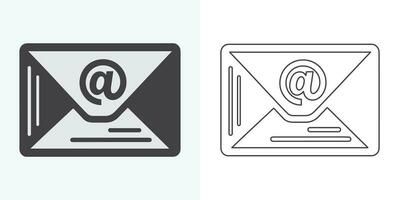 Email envelope icon vector illustration. Mail icon set. email icon vector. E-mail icon. Envelope illustration