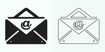 Email envelope icon vector illustration. Mail icon set. email icon vector. E-mail icon. Envelope illustration