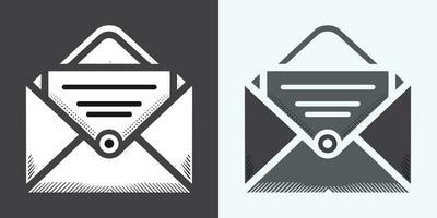 Email envelope icon vector illustration. Mail icon set. email icon vector. E-mail icon. Envelope illustration