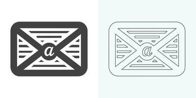 Email envelope icon vector illustration. Mail icon set. email icon vector. E-mail icon. Envelope illustration