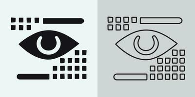 Eyes icon vector. Vision icon symbol isolated vector