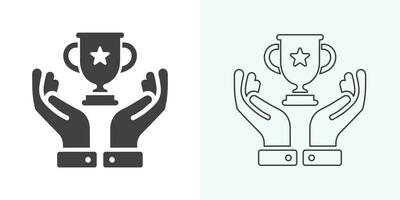 Winner trophy icon vector, symbol of victory event. trophy icon in trendy flat style. Trophy Icon. Professional, pixel perfect icons optimized for both large and small resolutions. vector