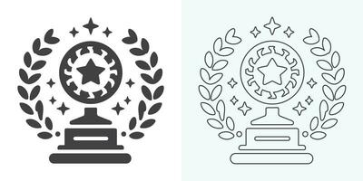 Winner trophy icon vector, symbol of victory event. trophy icon in trendy flat style. Trophy Icon. Professional, pixel perfect icons optimized for both large and small resolutions. vector