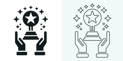 Winner trophy icon vector, symbol of victory event. trophy icon in trendy flat style. Trophy Icon. Professional, pixel perfect icons optimized for both large and small resolutions. vector