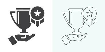 Winner trophy icon vector, symbol of victory event. trophy icon in trendy flat style. Trophy Icon. Professional, pixel perfect icons optimized for both large and small resolutions. vector