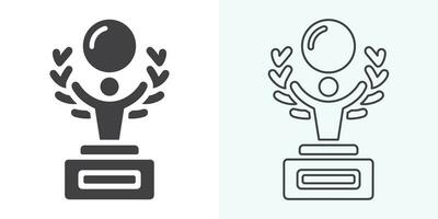 Winner trophy icon vector, symbol of victory event. trophy icon in trendy flat style. Trophy Icon. Professional, pixel perfect icons optimized for both large and small resolutions. vector