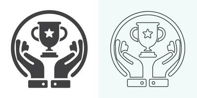 Winner trophy icon vector, symbol of victory event. trophy icon in trendy flat style. Trophy Icon. Professional, pixel perfect icons optimized for both large and small resolutions. vector