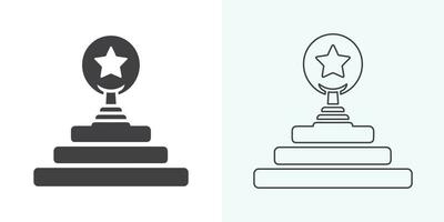 Winner trophy icon vector, symbol of victory event. trophy icon in trendy flat style. Trophy Icon. Professional, pixel perfect icons optimized for both large and small resolutions. vector