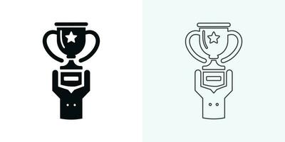 Winner trophy icon vector, symbol of victory event. trophy icon in trendy flat style. Trophy Icon. Professional, pixel perfect icons optimized for both large and small resolutions. vector