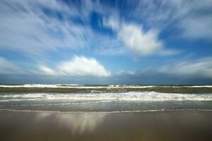 Motion image of cloud in the summer. photo