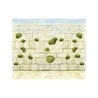 Jewish Western Wall sight in old city of Jerusalem watercolor illustration. The Kotel in Israel for prayers vector