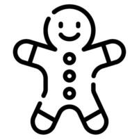 Gingerbread Man Illustration Icons for web, app, infographic, etc vector