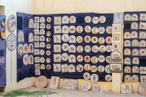 06.11.23 El Jem, Tunisia Traditional Tunisian Mosaic for sale in local souvenir shop in El Jem Tunisia. photo