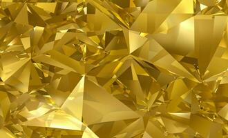 AI generated golden diamond background 3d illustration photo