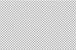 Fish scale pattern line art, tile pattern line, mermaid tail pattern vector. vector