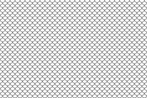 Fish scale pattern line art, tile pattern line, mermaid tail pattern vector. vector