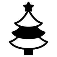 Navidad árbol ilustración íconos para web, aplicación, infografía, etc vector