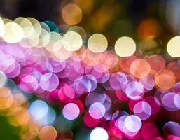AI generated Christmas Background with bokeh light. photo