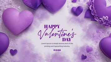 AI generated Happy Valentine's day special promising love celebration background, wallpaper, photo