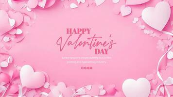 AI generated Happy Valentine's day special promising love celebration background, wallpaper, photo