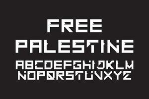 Free Palestine Alphabet Font vector