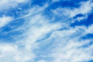 Blue sky background with white clouds. photo