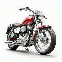 AI generated New Vintage motorcycle black, green and red modern colors photo