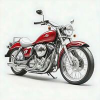 AI generated New Vintage motorcycle black, green and red modern colors photo