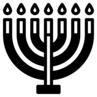 hanukkiah ilustración íconos para web, aplicación, infografía, etc vector