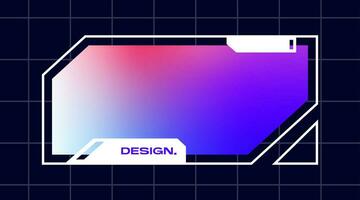 Futuristic pop up interface illustration. Video overlay element. vector