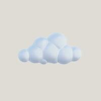 3d realistic simple clouds White photo