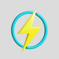 Lightning flash sale element 3d render photo