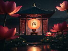 AI generated Illustration Chinese royal feel photo