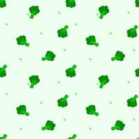 Seamless pattern with children doodle style broccoli for paper printing, wrapping gift paper, textile or background. vector