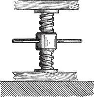 Mechanical Jack, vintage engraving vector