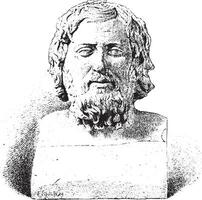 Xenophon or Xenophon of Athens, vintage engraving. vector