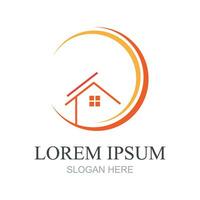 vector logo design of luxury prosperity comfy home, hotel, or real estate for property business company