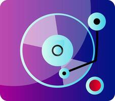 púrpura y azul música mixete vector ilustración en un blanco antecedentes